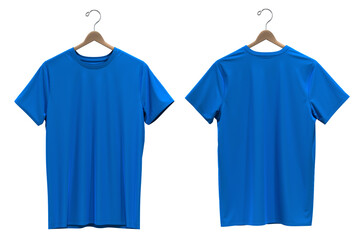 (Royal Blue ) -- 3D rendered t-shirt on a hanger