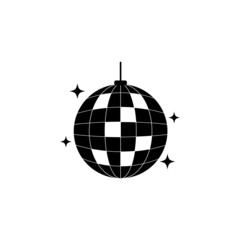 disco icon, party vector, club illustration