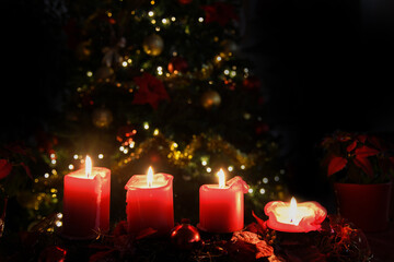 Christmas scene , tree decorations holiday