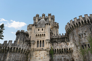 Fototapeta na wymiar Burtron Medieval Castle in Vizcaya ,Basque country , Spain