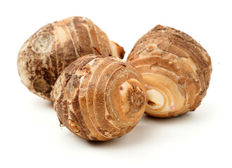 Taro on a white background