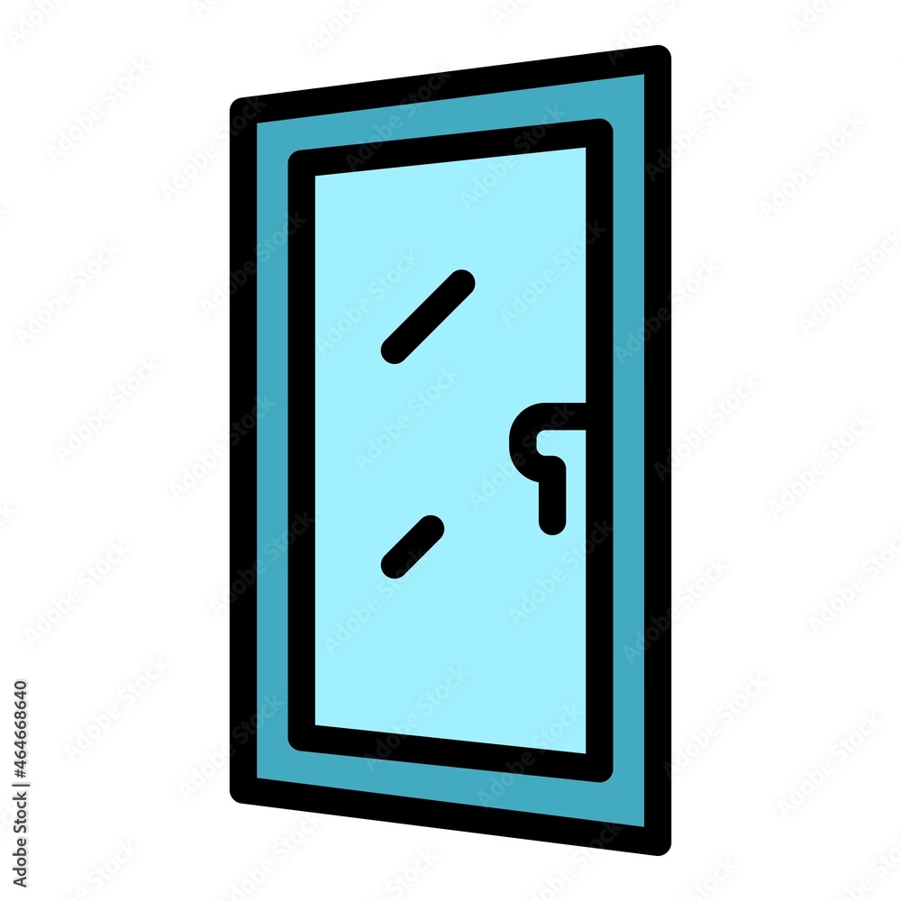 Poster modern window icon. outline modern window vector icon color flat isolated
