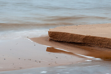 waves on the sand
