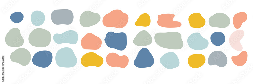 Poster abstract blotch shape. liquid shape elements. set of modern graphic elements. fluid dynamical colore