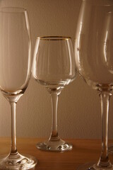 wine glass and glass