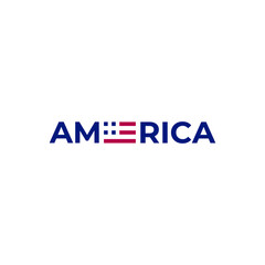 USA wordmark logo template. Vector illustration