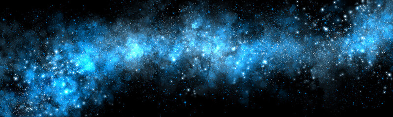 Fototapeta na wymiar Space background with realistic nebula and lots of shining stars. Infinite universe and starry night. Colorful cosmos with stardust and the Milky Way. 