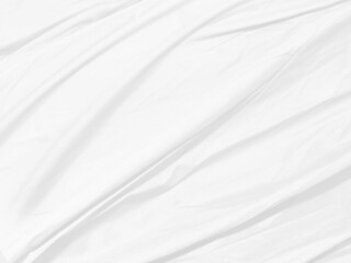 Obraz premium Clean fashion woven beautiful soft fabric abstract smooth curve shape decorative textile white background