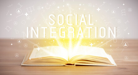 open book, social networking concept