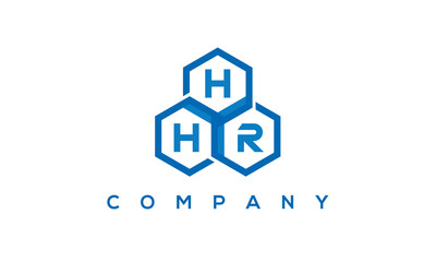 HHR three letters creative polygon hexagon logo	