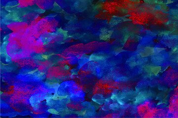 Obraz na płótnie Canvas flowing smoke illustration. Multicolor smoke flowing on different direction. Magic blue and red fog.