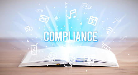 open book with business inscription