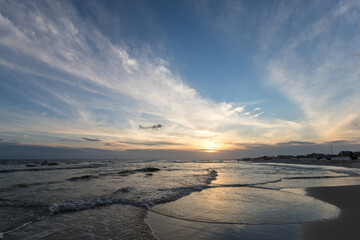 sunset on the beach