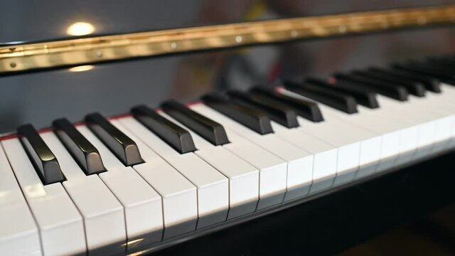 Retro piano keyboard instrumental with glowing shine