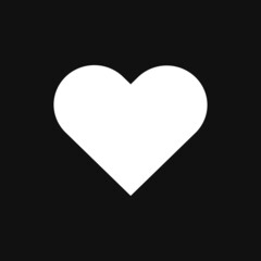 Heart vector icon on grey background