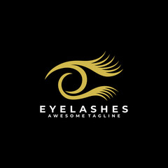 Eyelashes logo design template