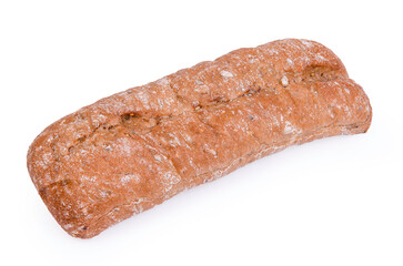 traditional bread, white background, bread isolated