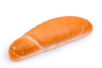 traditional bread, white background, bread isolated