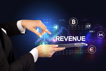 Close-up of a touchscreen with inscription