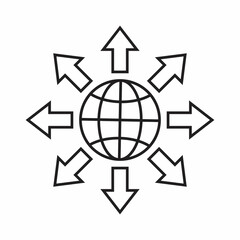 Expansion Icon. Spread Symbol