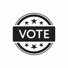 Vote badge icon flat illustration design isolated on white background