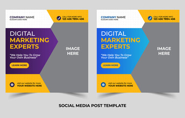 Digital business marketing social media post template