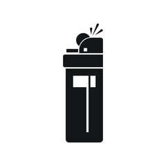 Gas Lighter Icon. Burner Symbol
