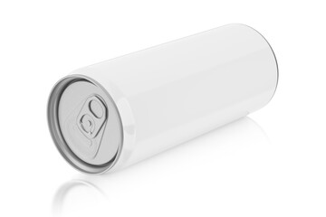 Aluminum slim can isolated on white background. 3D rendering.