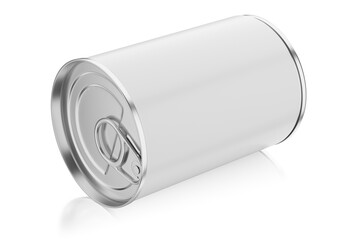 Tin can isolated on white. 3D rendering.