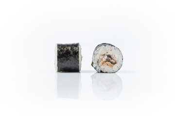 Sushi rolls isolated on white background