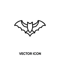 Bat vector icon. Modern, simple flat vector illustration for website or mobile app.Flying bat symbol, logo illustration. Pixel perfect vector graphics	