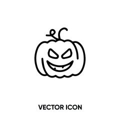 Halloween pumpkin vector icon. Modern, simple flat vector illustration for website or mobile app.Pumpkin symbol, logo illustration. Pixel perfect vector graphics	