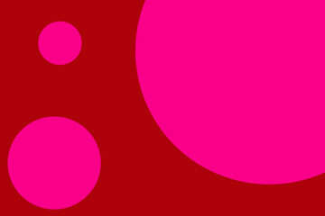 赤地にピンクのビビッドな円のフレーム