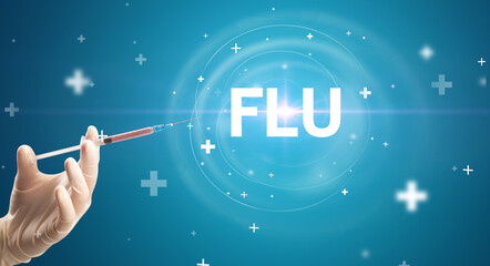 Syringe needle with virus vaccine