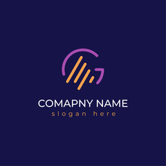 Obraz premium creative music logo template design