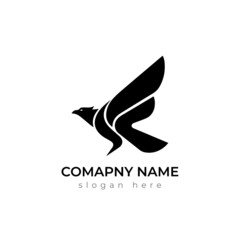 creative crow logo design template