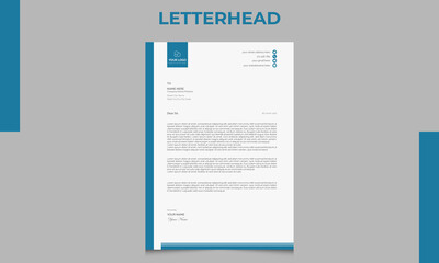 Clean Professional Letterhead Design Template | Creative Professional Letterhead, invoice, flyer Design | Vector eps letterhead design