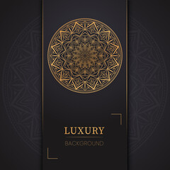 Drawn Mandala Background Design in gold color Free Vector

