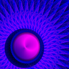 Unusual bright object. Cosmic fantasy flower.3d.