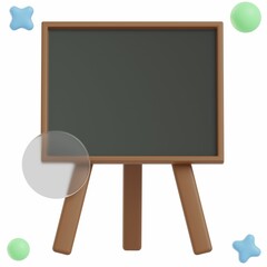 Blackboard - 3D School Icon or Illustration Pack