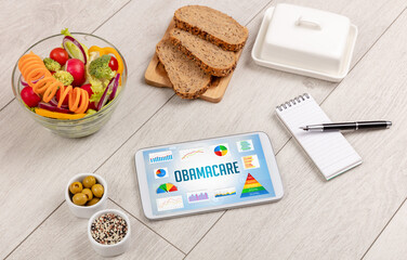 Organic food and tablet pc