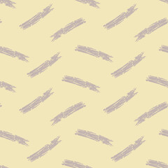 Mauve brush strokes on beige background. Seamless pattern. For textile, wrapping paper, interior decoration, stationery, wallpaper and packaging design.