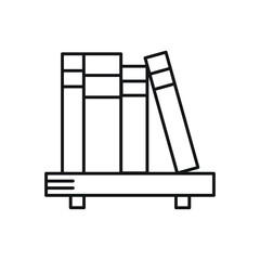 Bookshelf line icon. High quality outline pictogram on the topic of Bookshelf