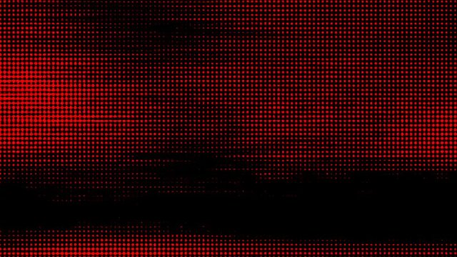 red dots on black background, wave