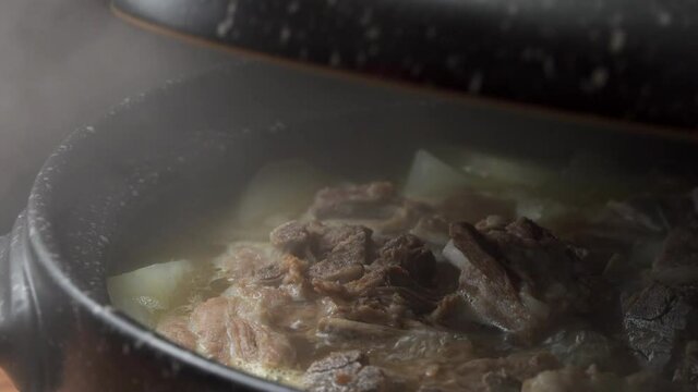 Traditional Chinese Soup, Winter Melon and Pork Ribs Soup