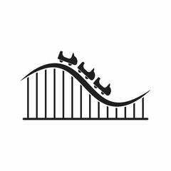 Roller Coaster Track Icon Simple