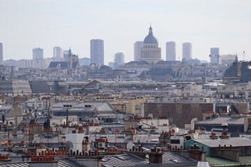 View panoramic of the rooftops of Paris 