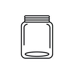 mason jar glass rustic can icon. Isolated and flat illustration