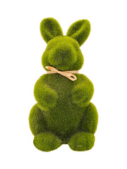 Green bunny easter decoration isolated