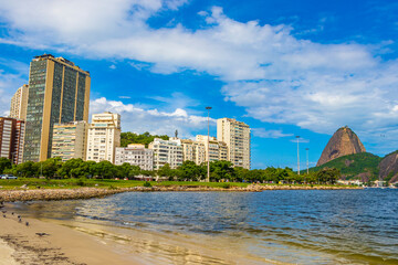Sugarloaf mountain P&atilde;o de A&ccedil;ucar panorama Rio de Janeiro Brazil.